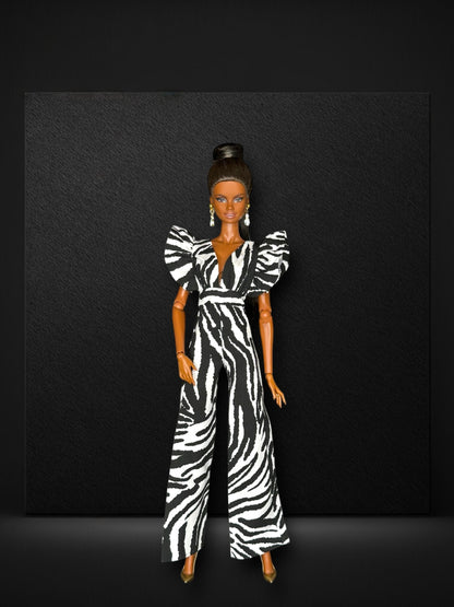 Zebra Print Jumpsuit