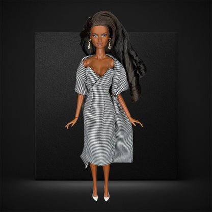 Houndstooth Dress & Shawl