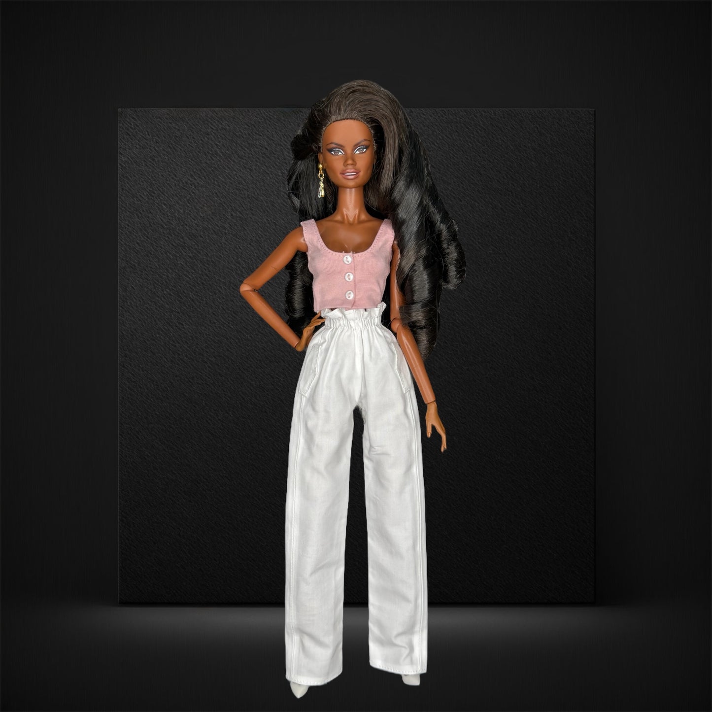 High Waist Wide Leg Pants - White