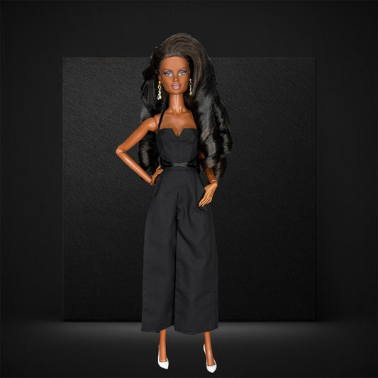 Jumpsuit Wide Leg Pant - Black