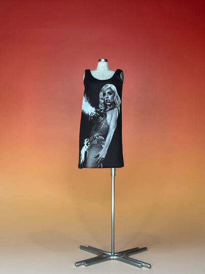 Lady Gaga T-shirt Dress - Black